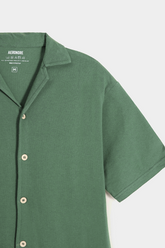 Cotton Resort Collar Shirt - Sage